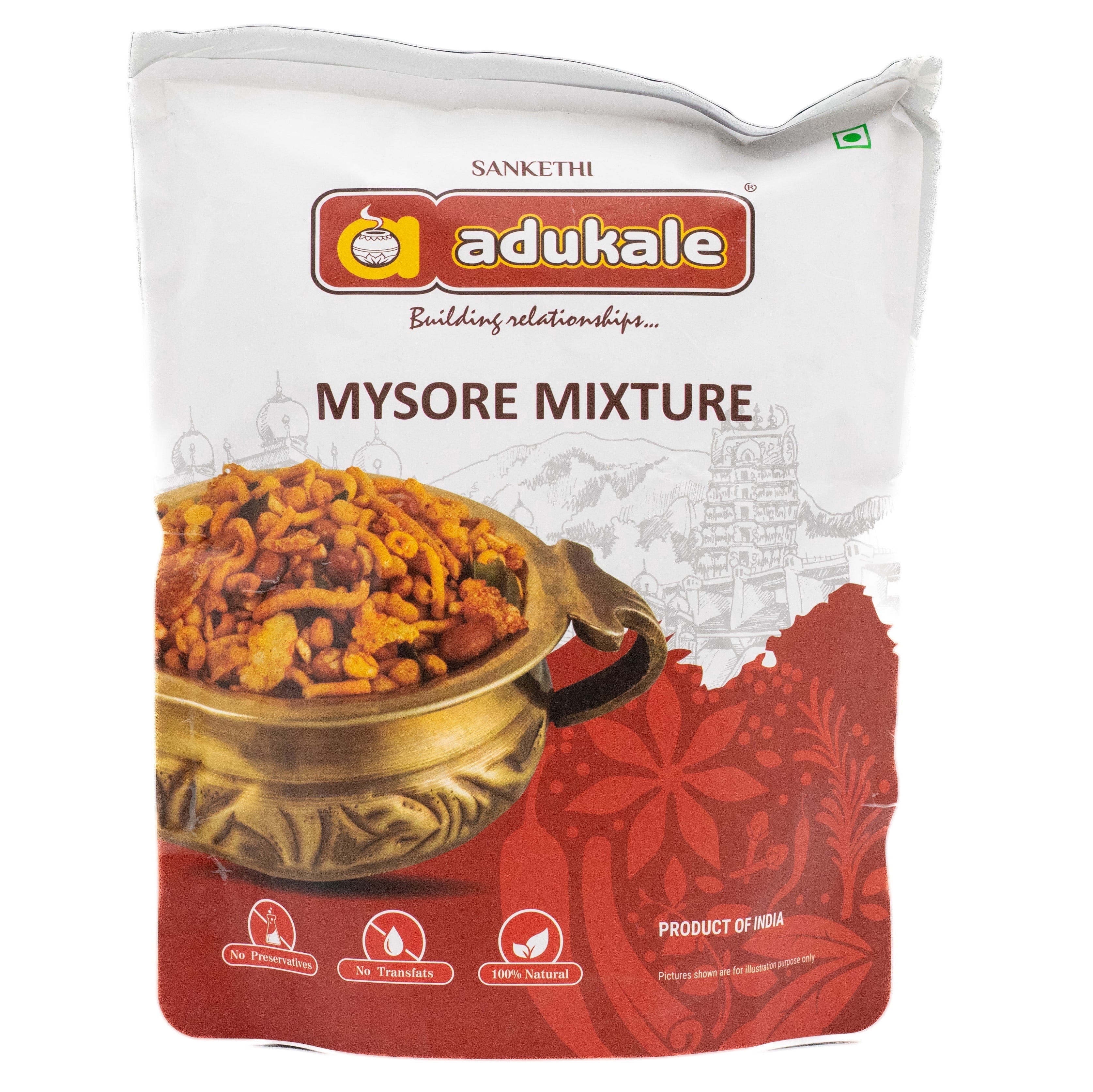Adukale Bangalore and Mysore Mixture Trail Mixes, Gluten-Free and Nut-Free, 180g, pack of 5