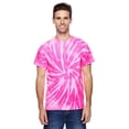 thumbnail image 1 of Adult 100% Cotton Twist Tie-Dyed T-Shirt NEON BUBBLEGUM 3XL, 1 of 3