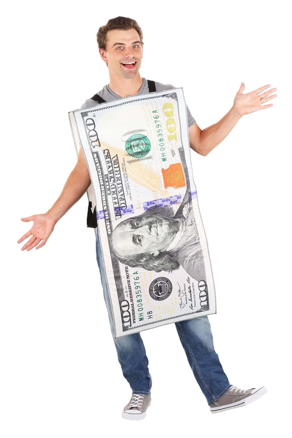 Adult 100 Dollar Bill Costume