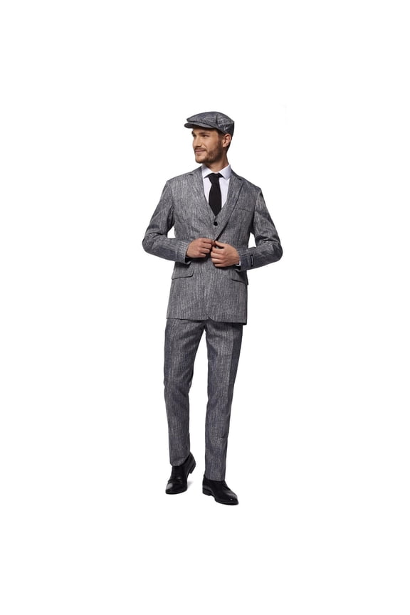 20's Gangster Men's Grey Suitmeister | X-Large Male