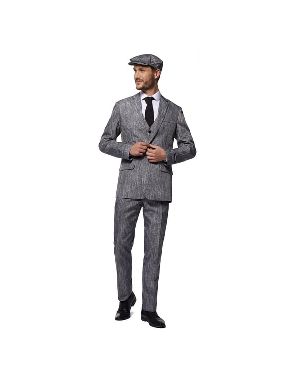 20's Gangster Men's Grey Suitmeister | Small Male