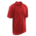 thumbnail image 1 of Adult 3 Button Jacquard Shirt Polo, Scarlet - Medium, 1 of 1