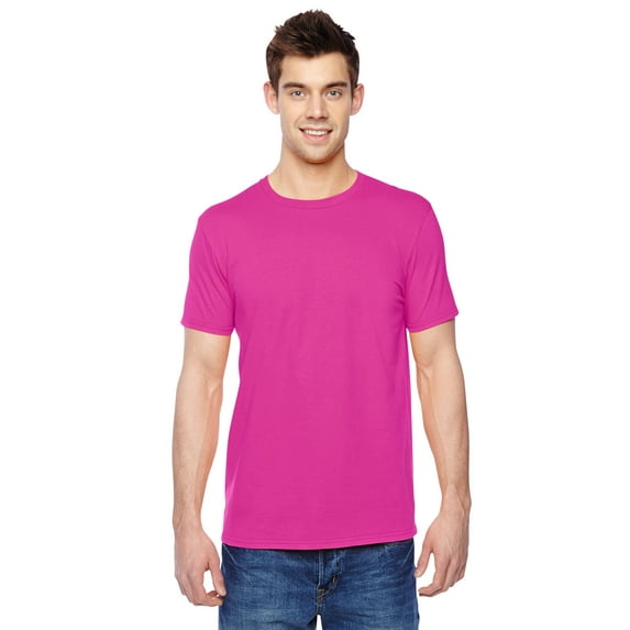 Adult 4.7 oz. Sofspun® Jersey Crew T-Shirt - CYBER PINK - XL