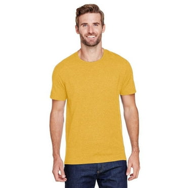 Adult 5.2 oz., Premium Blend Ring-Spun T-Shirt - MUSTARD HEATHER - S