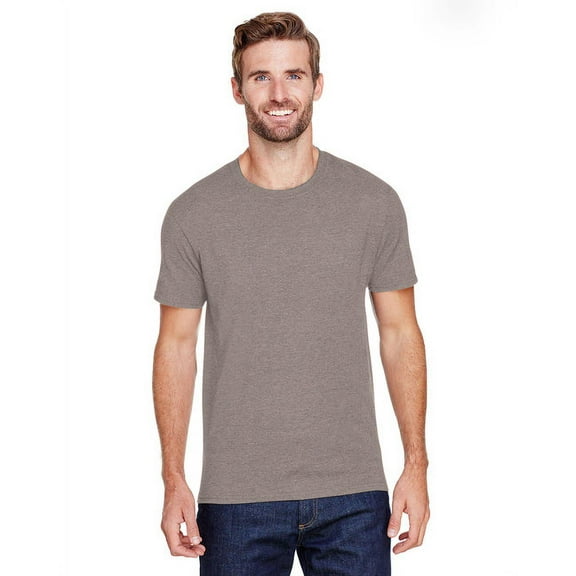 Adult 5.2 oz., Premium Blend Ring-Spun T-Shirt TAUPE HEATHER 2XL