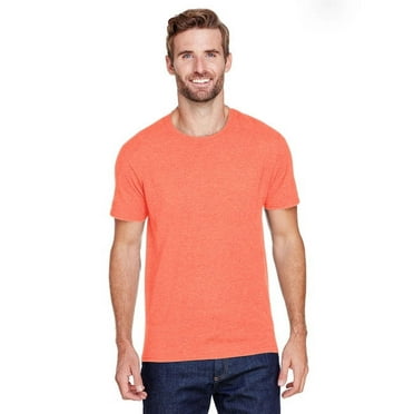 Adult 5.2 oz., Premium Blend Ring-Spun T-Shirt - VIN HTHR ORANGE - M