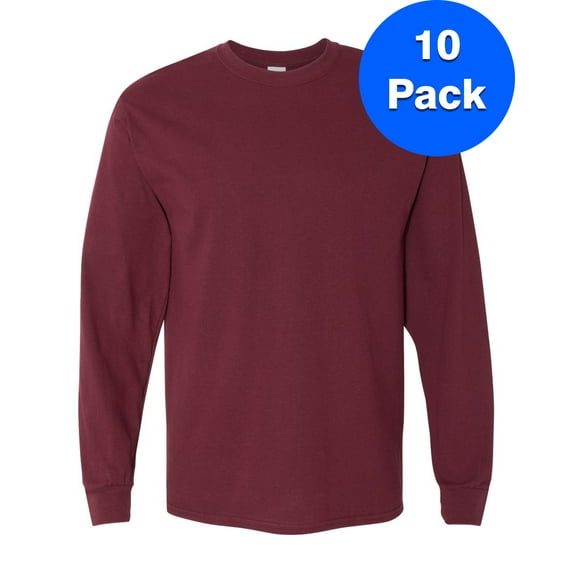 Adult 5.3 oz. Long-Sleeve T-Shirt 10 Pack