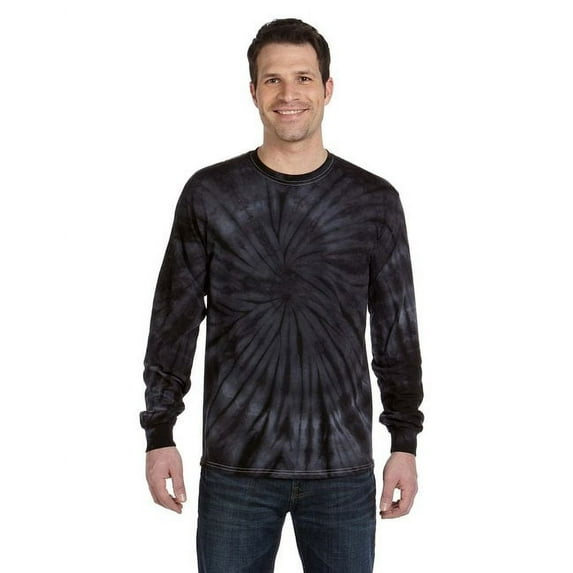 Adult 5.4 oz. 100% Cotton Long-Sleeve T-Shirt - SPIDER BLACK - S