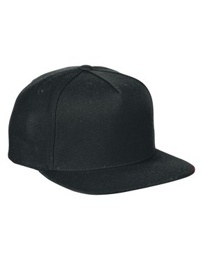 Adult 5-Panel Structured Flat Visor Classic Snapback Cap