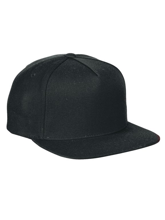 Adult 5-Panel Structured Flat Visor Classic Snapback Cap