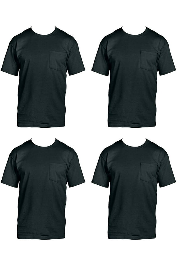 Adult 5 oz. HD Cotton Pocket T-Shirt BLACK - BLACK 2XL
