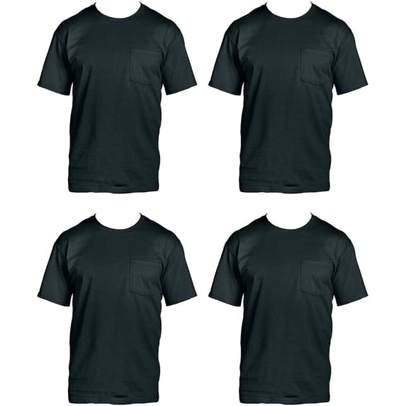 Adult 5 oz. HD Cotton Pocket T-Shirt BLACK - BLACK 2XL