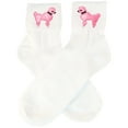 thumbnail image 1 of Adult - 50's Bobby Socks w/ Poodle - Hot Pink 2, 1 of 3