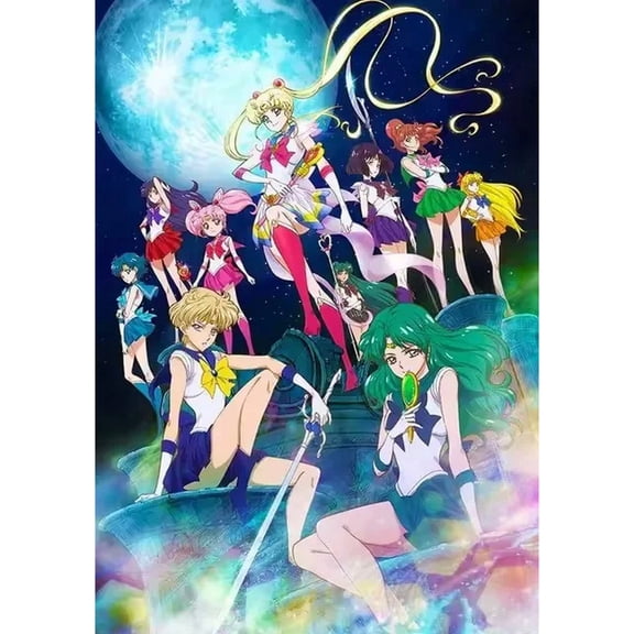 Adult 5D Diamond Painting Set, Anime Character Diamond Painting Set, DIY Round Diamond Art Craft Set, Home Wall Decoration