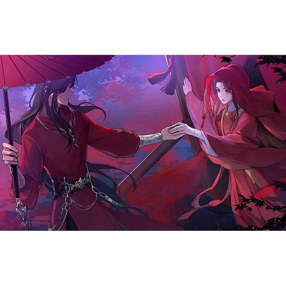 Adult 5D Diamond Painting Set, Heaven Official's Blessing Anime Pattern Theme Adult Diamond Painting Set, DIY Round Diamond Art Craft Set, Home Wall Decoration