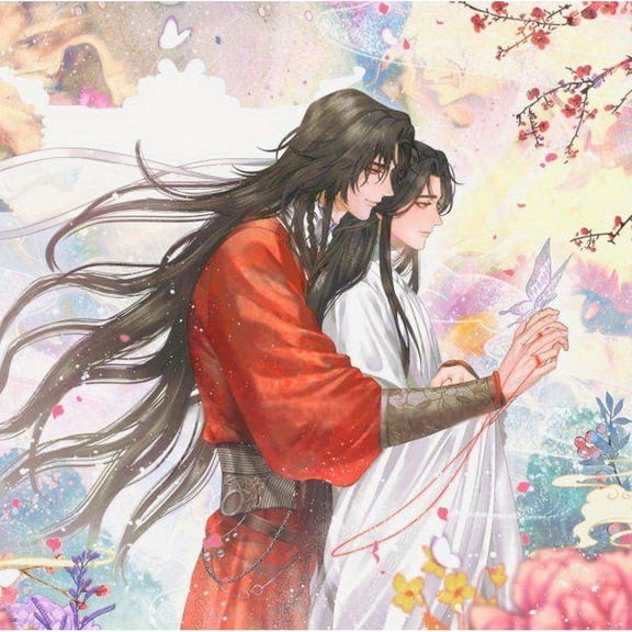 Adult 5D Diamond Painting Set, Heaven Official's Blessing Anime Pattern Theme Adult Diamond Painting Set, DIY Round Diamond Art Craft Set, Home Wall Decoration