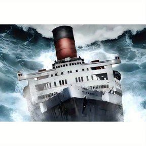 Adult 5D Diamond Painting Set, Titanic pattern Diamond Art Set, DIY Round Diamond Art Craft Set, Home Wall Decoration