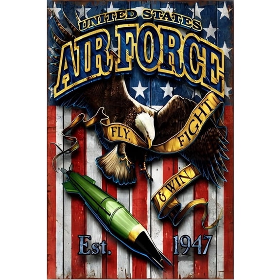 Adult 5D Diamond Painting Set, US Air Force Pattern Diamond Painting Set, DIY Round Diamond Art Craft Set, Home Wall Decoration