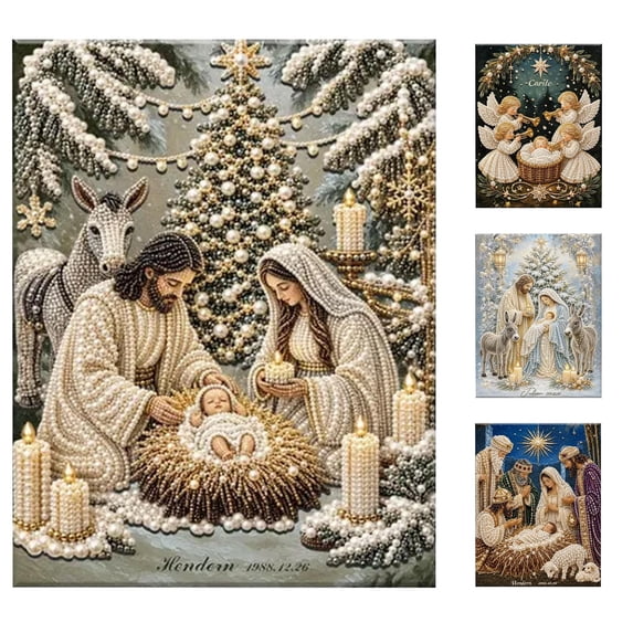 Adult 5D Pearl Art DIY Craft Kit Christmas Wall Decor for Home