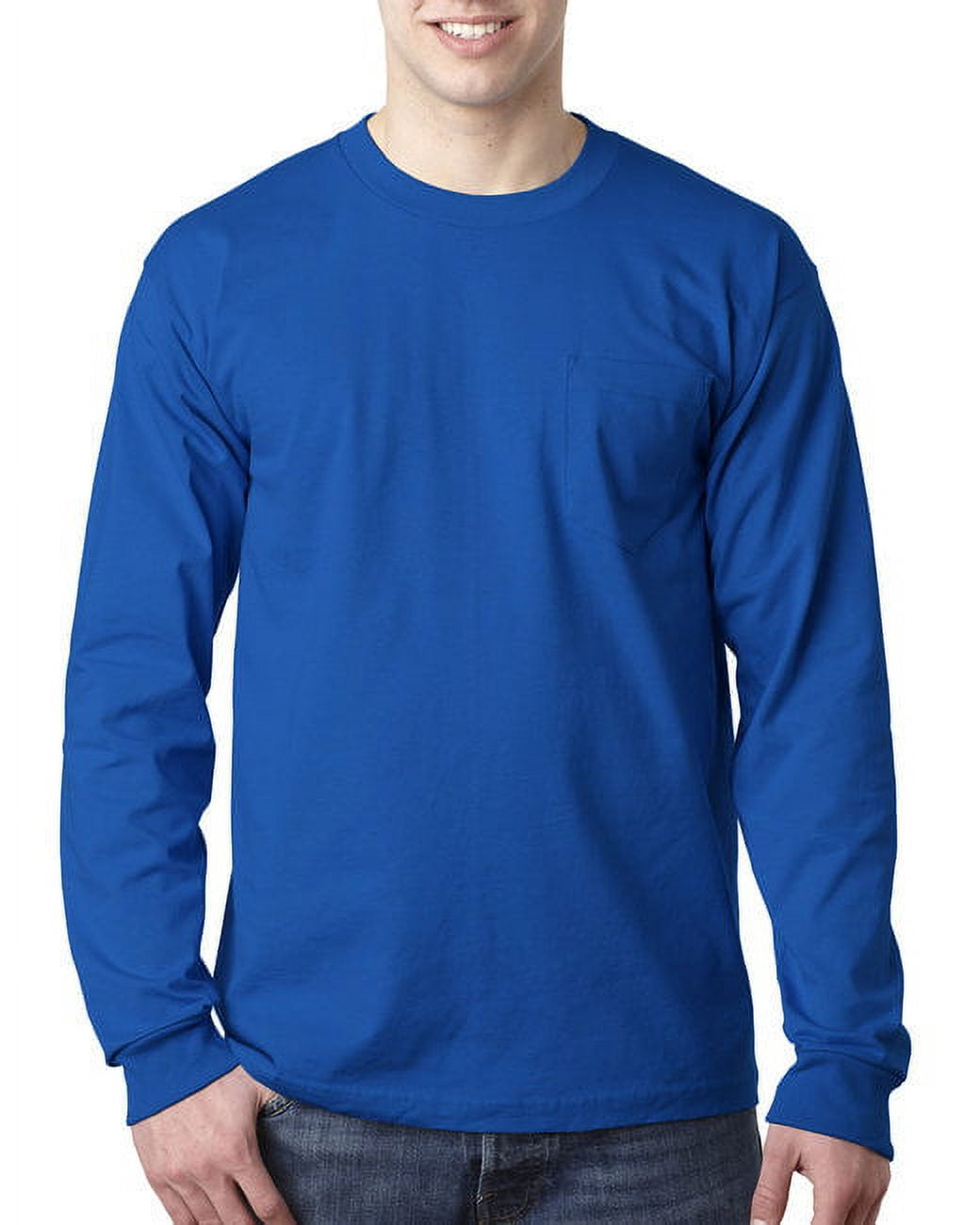 トップス plllllleeeasse long sleeve pocket tee XL Adult-6-1-oz-100-Cotton-Long-