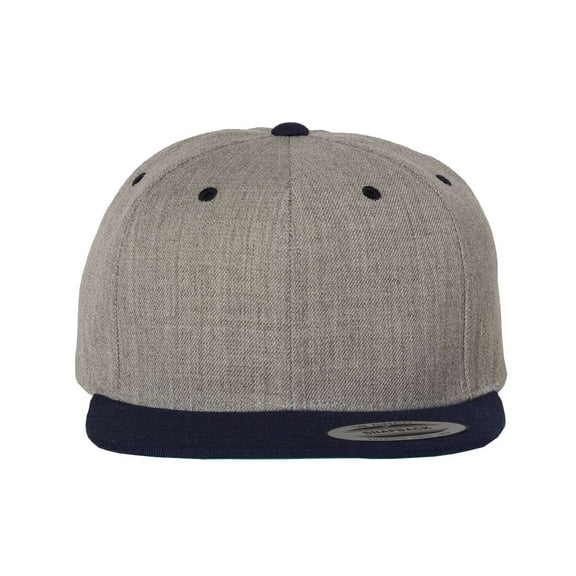 Adult 6-Panel Structured Flat Visor Classic Two-Tone Snapback