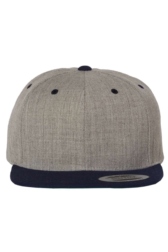 Adult 6-Panel Structured Flat Visor Classic Two-Tone Snapback
