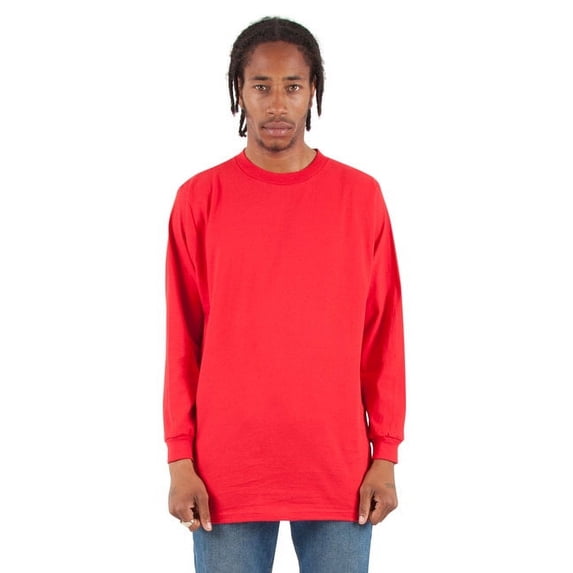 Adult 6 oz., Active Long-Sleeve T-Shirt - RED - 5XL