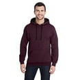thumbnail image 1 of Adult 7.2 oz. Sofspun® Striped Hooded Sweatshirt - MAROON STRIPE - M, 1 of 3