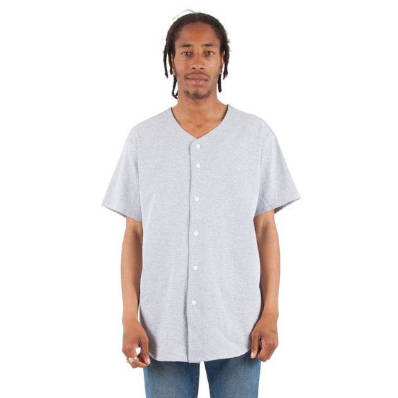 Adult 7.5 oz., 100% US Cotton Baseball Jersey - HEATHER GREY - 4XL