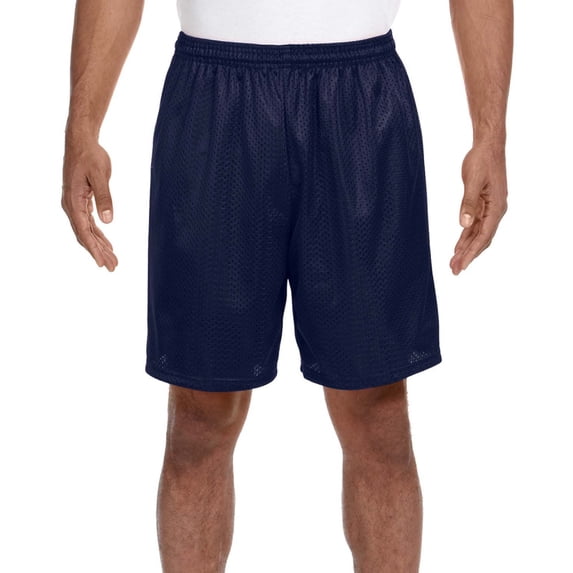 Adult 7" Inseam Lined Tricot Mesh Shorts