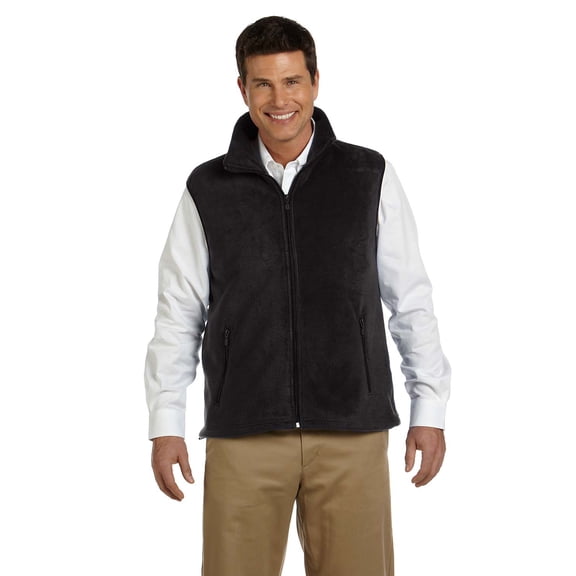 Adult 8 oz. Fleece Vest - BLACK - L