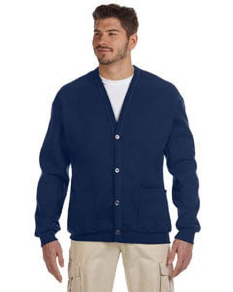 トップス JERZEES Sweat Cardigan ONE SIZE Jerzees NuBlend Fleece Adult Polyester Cardigan Sweatshirt