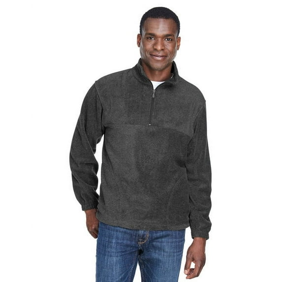 Adult 8 oz. Quarter-Zip Fleece Pullover - CHARCOAL - L