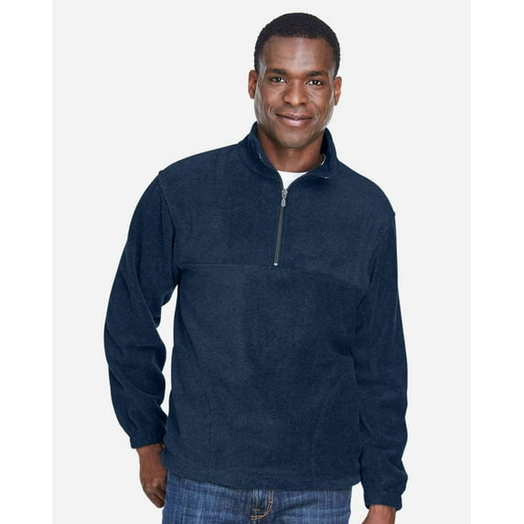 Adult 8 oz. Quarter-Zip Fleece Pullover - NAVY - XL