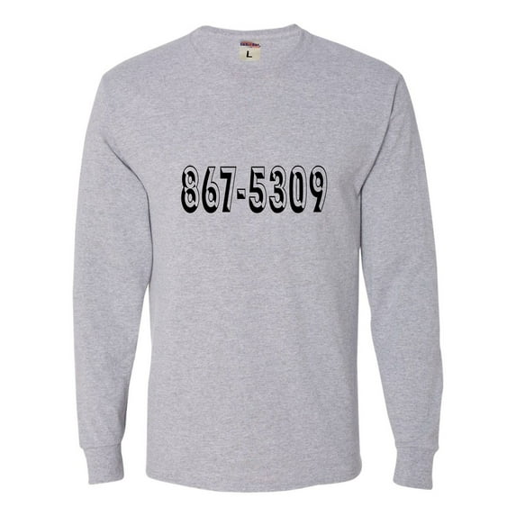 Adult 8675309 Funny Retro 80's Long Sleeve T-Shirt
