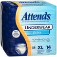 thumbnail image 1 of Adult Absorbent Underwear Attends Pull On X-Large Disposable Moderate Absorbency, 1 of 6