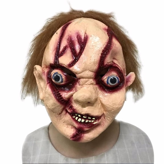 Adult Accessory, Scary Halloween Costumes, Halloween Party Decorations, Halloween Decor Party, Ultra Creepy Wounded Zombie Mask with Exaggerated Features for Bar Halloween Theme