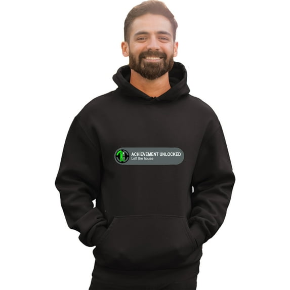 Adult Achievement Unlocked Left The House Funny Gamers Sweatshirt Hoodie