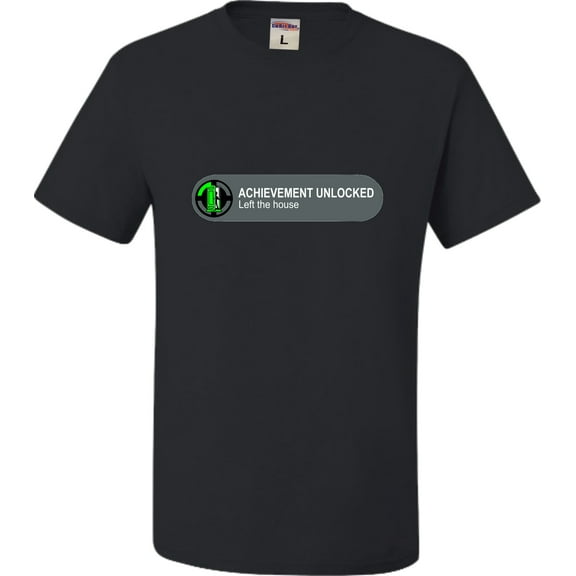 Adult Achievement Unlocked Left The House Funny Gamers T-Shirt