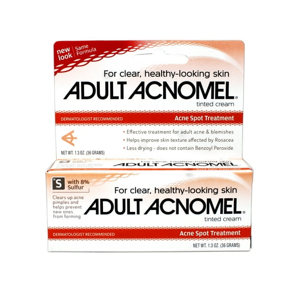 Acnomel Adult Acne Spot Treatment Tinted Cream, 1.3 Oz