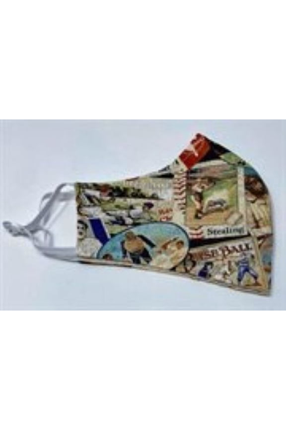 Adult All About Baseball Face Mask Adjustable Washable Reusable Face Shield Double Cotton Face Covering