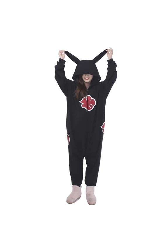 Adult Anime Hokage Akatsuki Plush Onesie Pajamas Clothes Cartoon Pajamas Jumpsuit Flannel Onesie Sleepwear