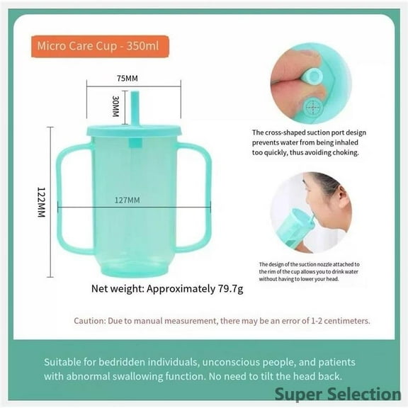 Adult Anti-Choking Sippy Cup With Handles, Spill-Proof Drinking Mug For Elderly & Disabled, Dysphagia Parkinson's Assistive Reusable Plastic Cup With Lid