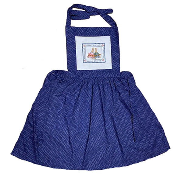 Adult Apron Heart Strings Cross Stitch One Size Fits Small To X Large size