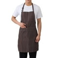 thumbnail image 1 of Adult Apron Striped Chef Waiter Apron Kitchen Cook Apron Poets 2 Ne Fast S2Q4, 1 of 8