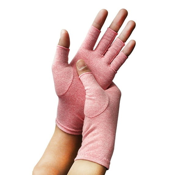 Adult Arthritis Pain Relief Gloves Compression Gloves Half Finger Lightweight Breathable Thermal Recovery Winter Handwear