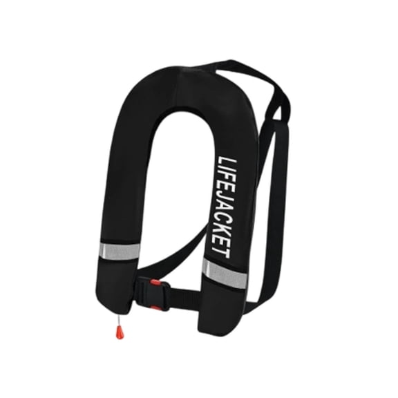 Adult Automatic Inflatable Kayak Vest Pfd,Water Sports Vest for Boating Fishing Kayaking Sup Paddleboarding Black(Not Include Co2 Cylinders)