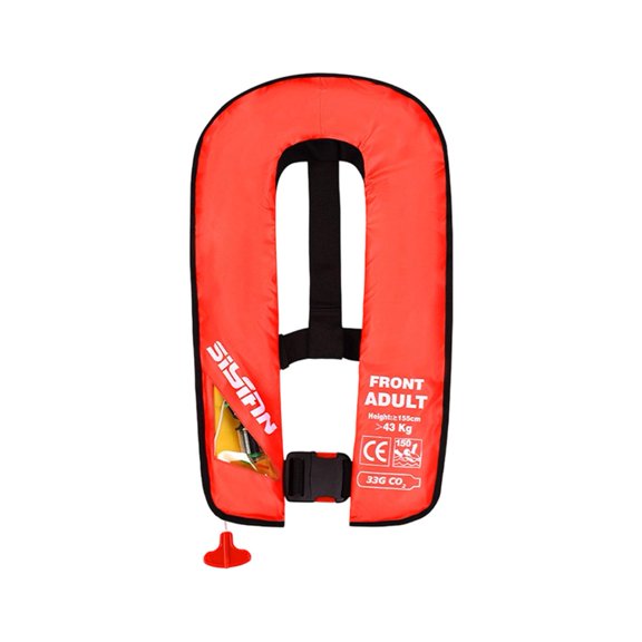 Adult Automatic Inflatable Life Jacket, TPU Nylon Automatic Inflatable Life Vest, Compact Adult Swimming Buoyancy Aid for Pools Kayaking