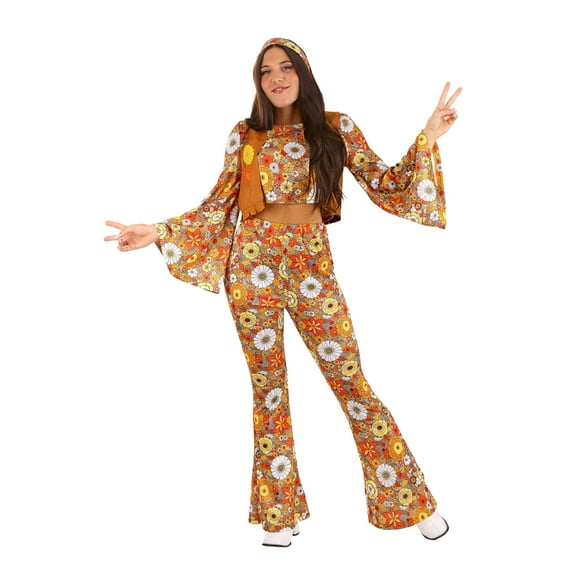 Adult Autumn Flower Hippie Costume