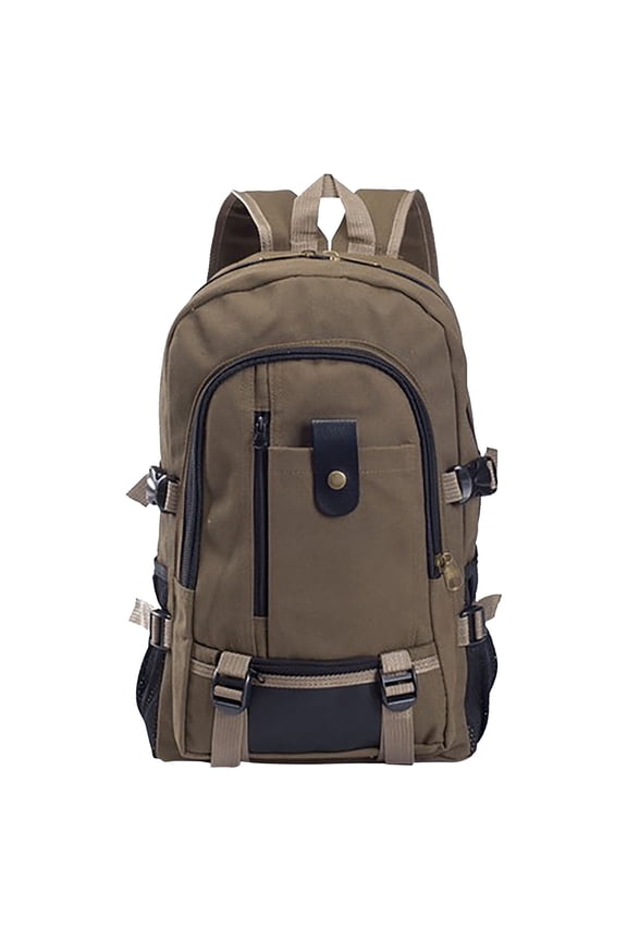Canvas Bag, Casual Men's Backpack Men's Backpack Computer Backpack Student Leisure Backpack Travel Bag, Vintage Backpack，Suitable for Schools, Outdoor Activities, Mountain Climbing, and Tourism